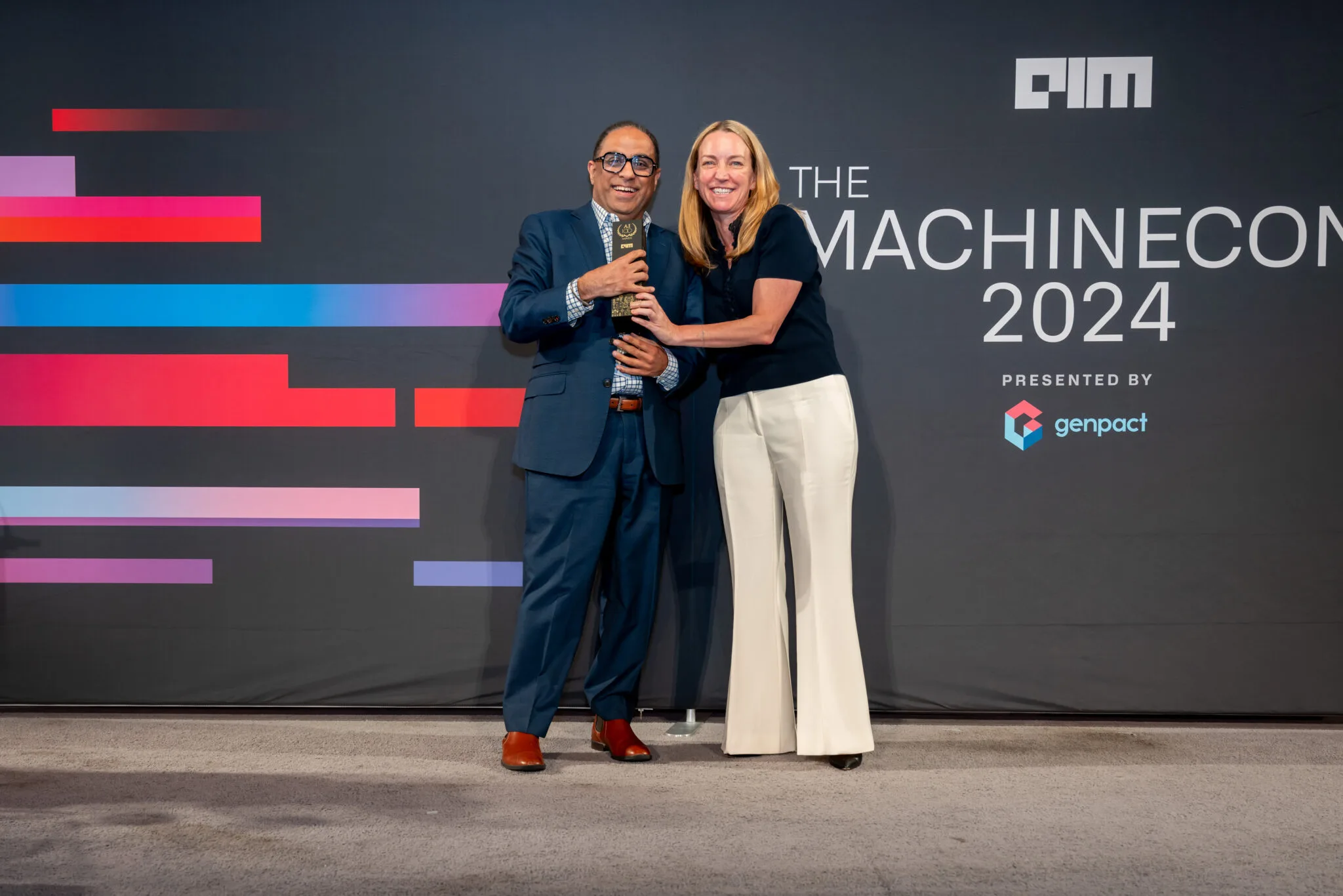AI150 award presentation moment at MachineCon New York 2024
