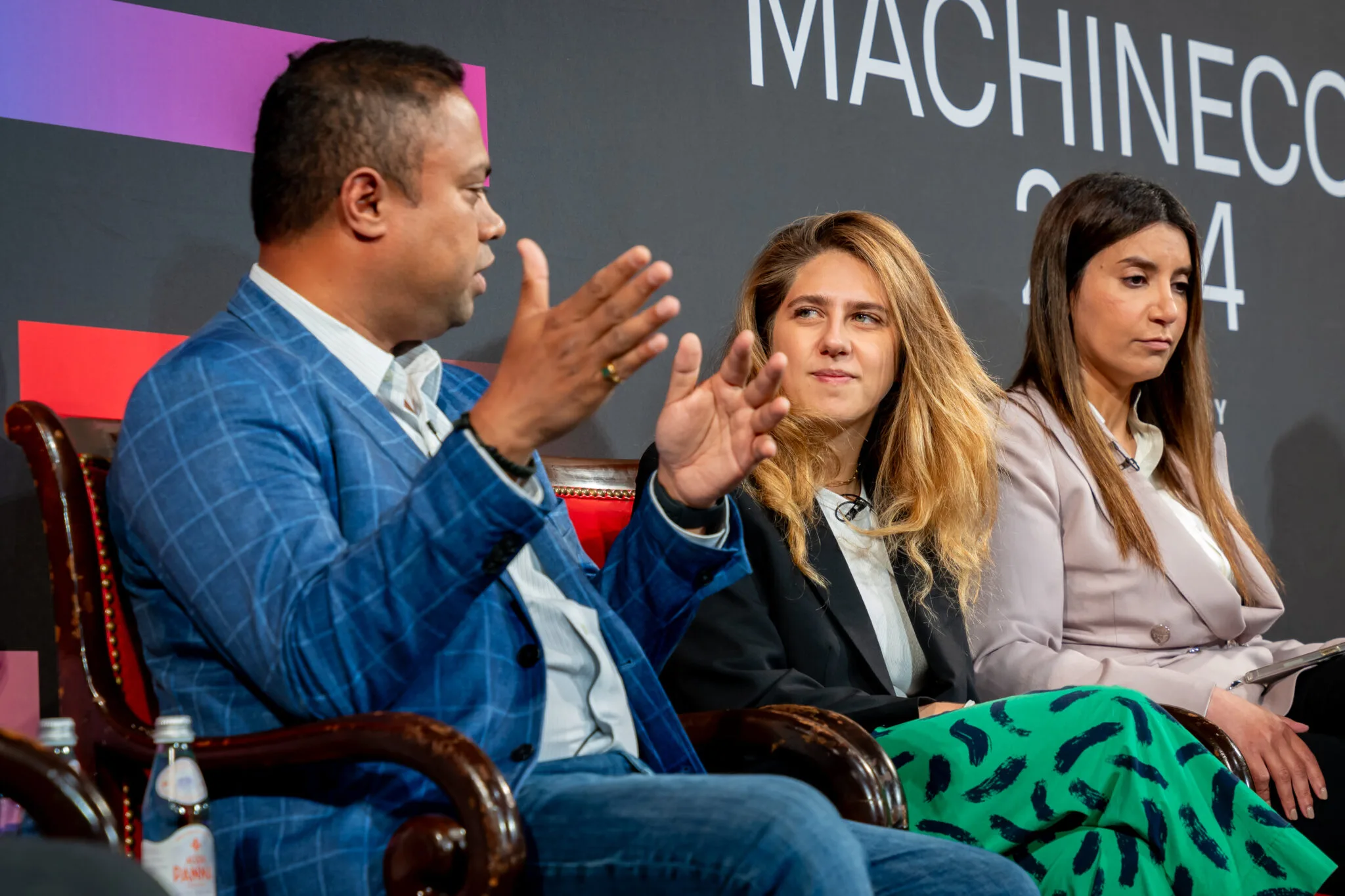 Panel discussion on stage at MachineCon New York 2024
