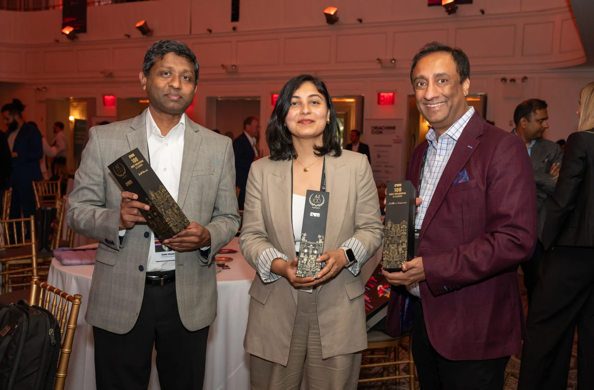 AI150 honourees holding awards at MachineCon New York 2024