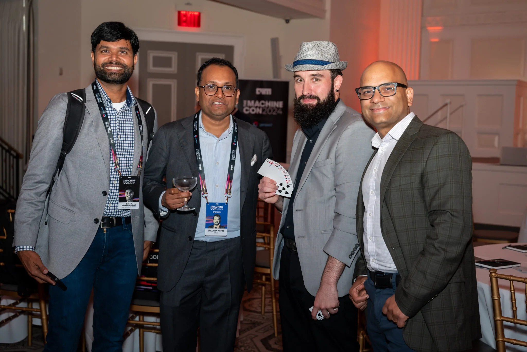 Attendees networking and socializing at MachineCon New York 2024