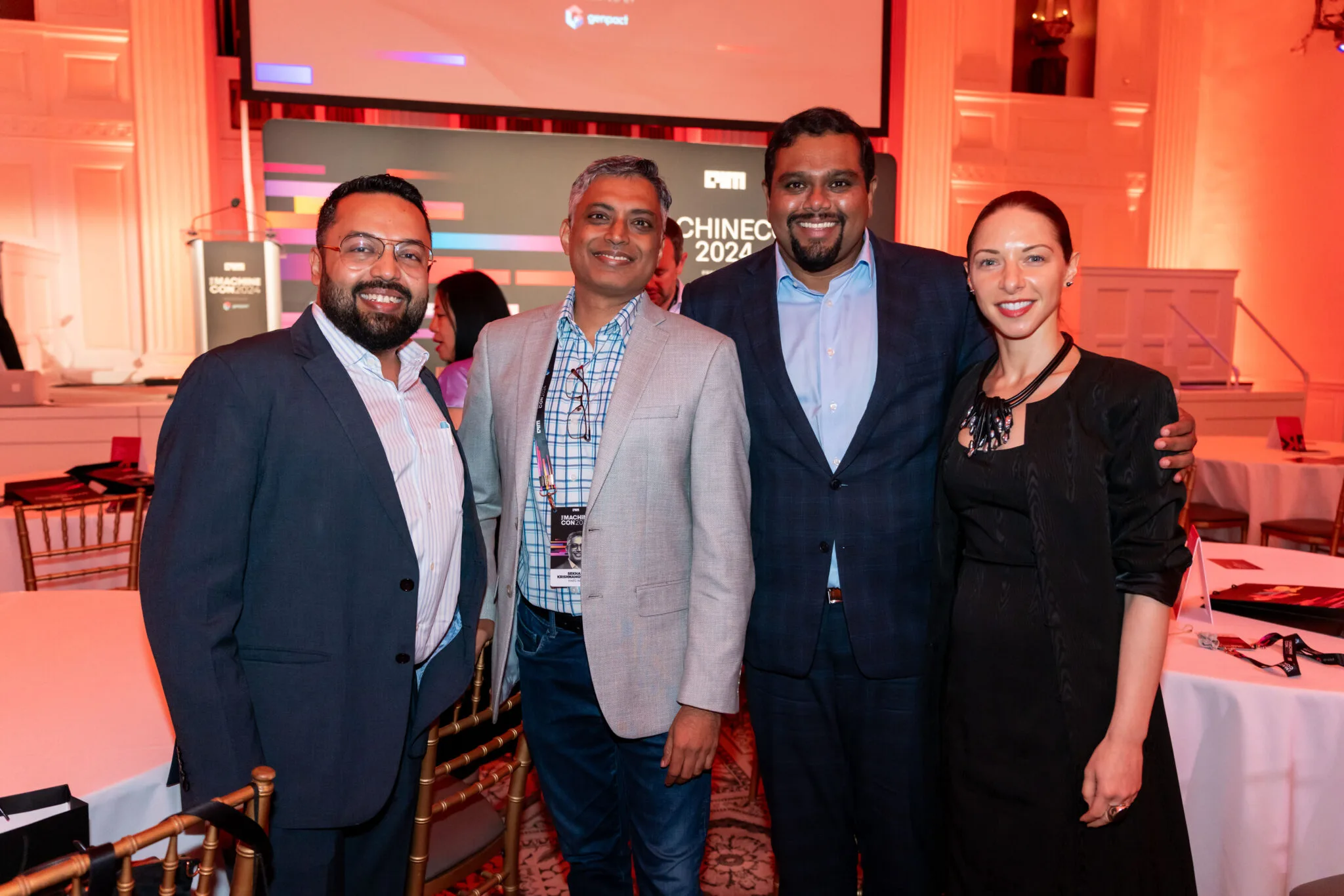 Attendees posing for photo at MachineCon New York 2024