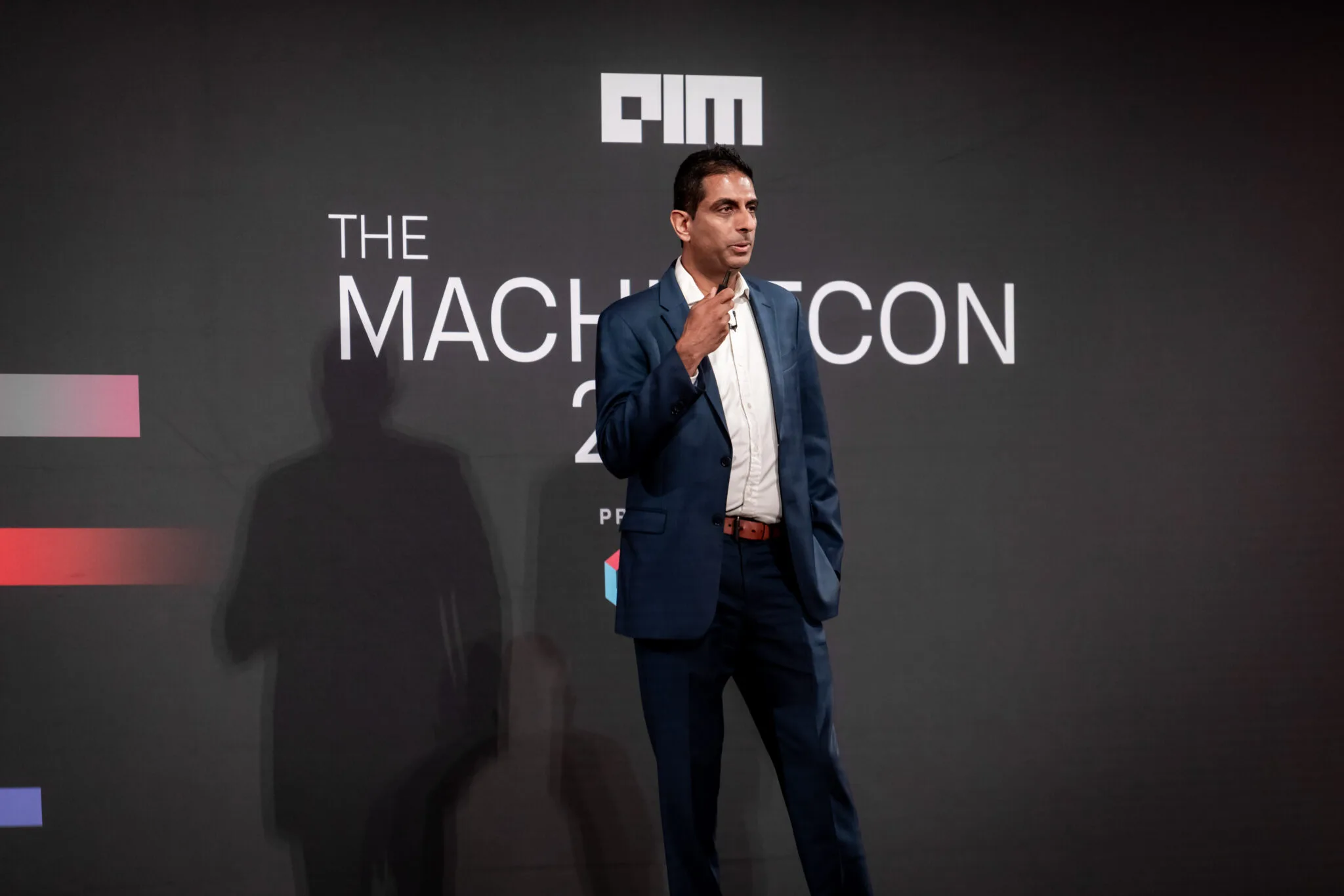 Speaker on stage at MachineCon at MachineCon New York 2024