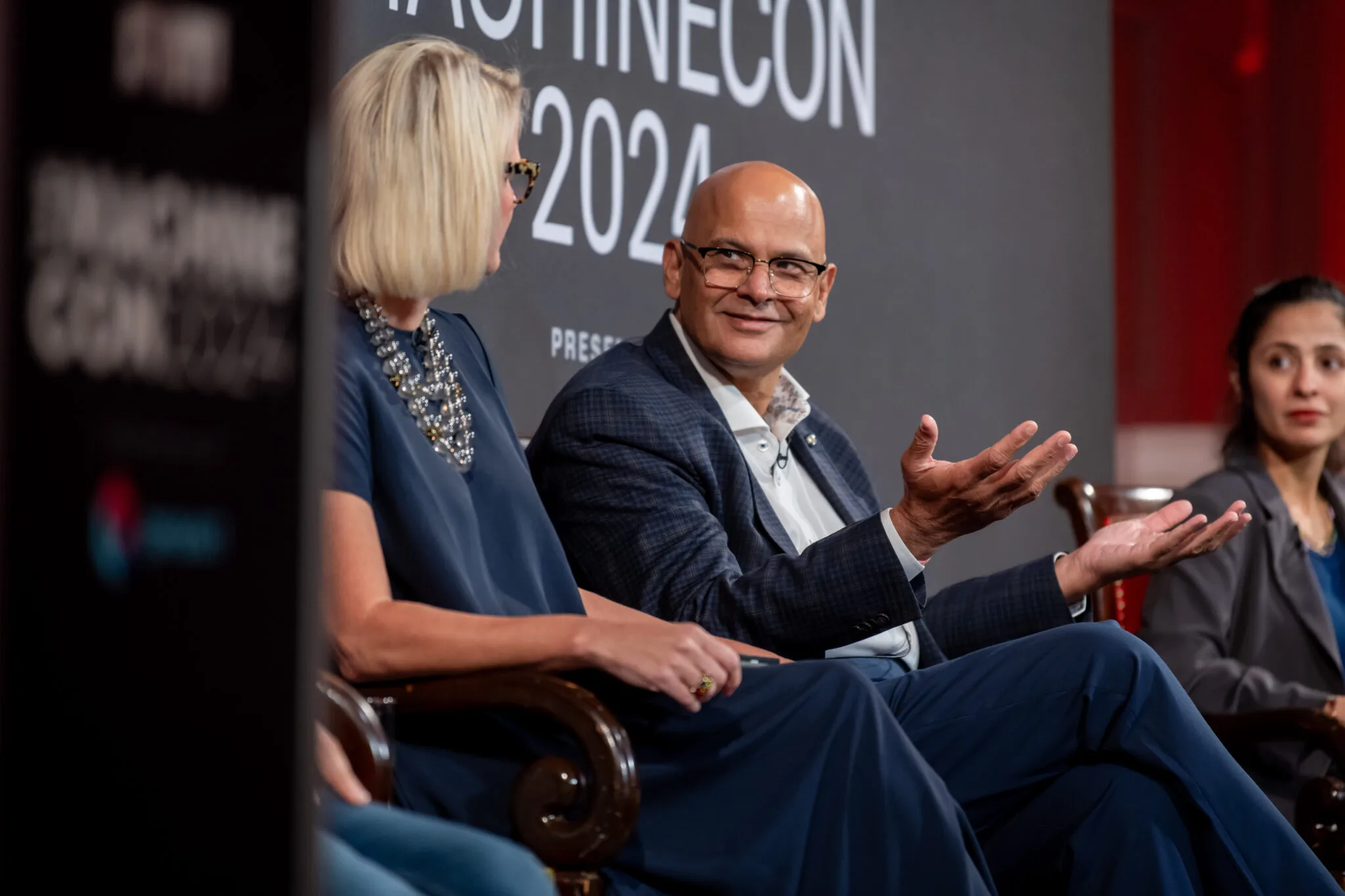 Panel discussion on stage at MachineCon New York 2024
