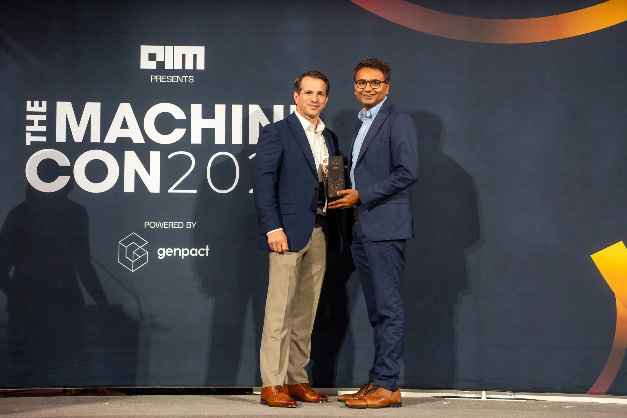 Award presentation on stage at MachineCon New York 2025
