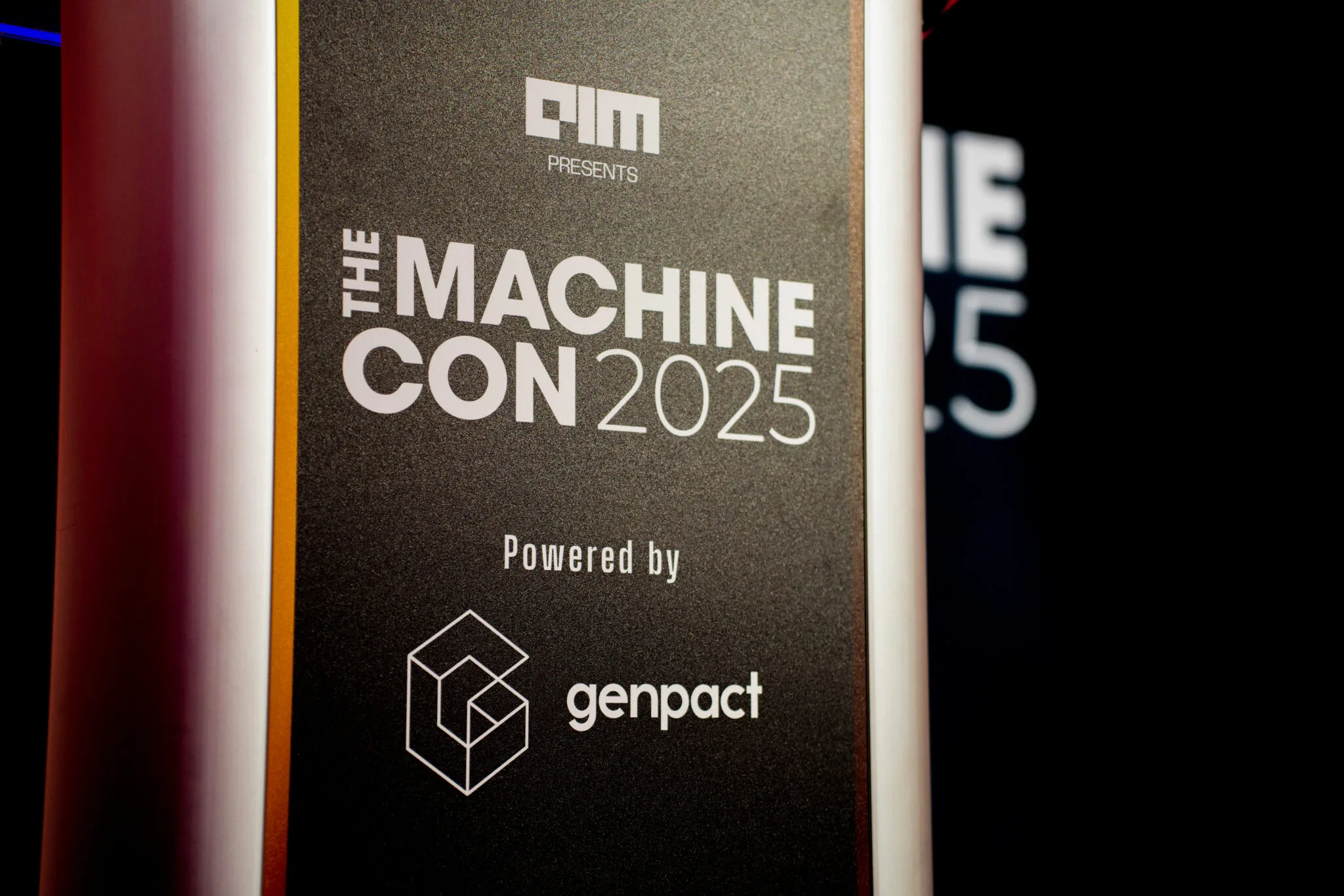 MachineCon 2025 event sign at MachineCon New York 2025