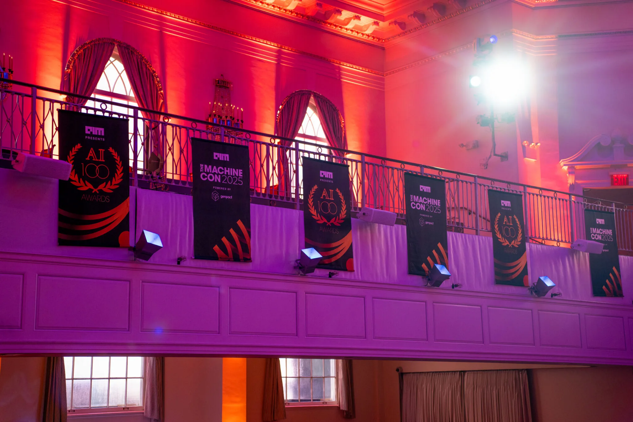 MachineCon banners in hall at MachineCon New York 2025