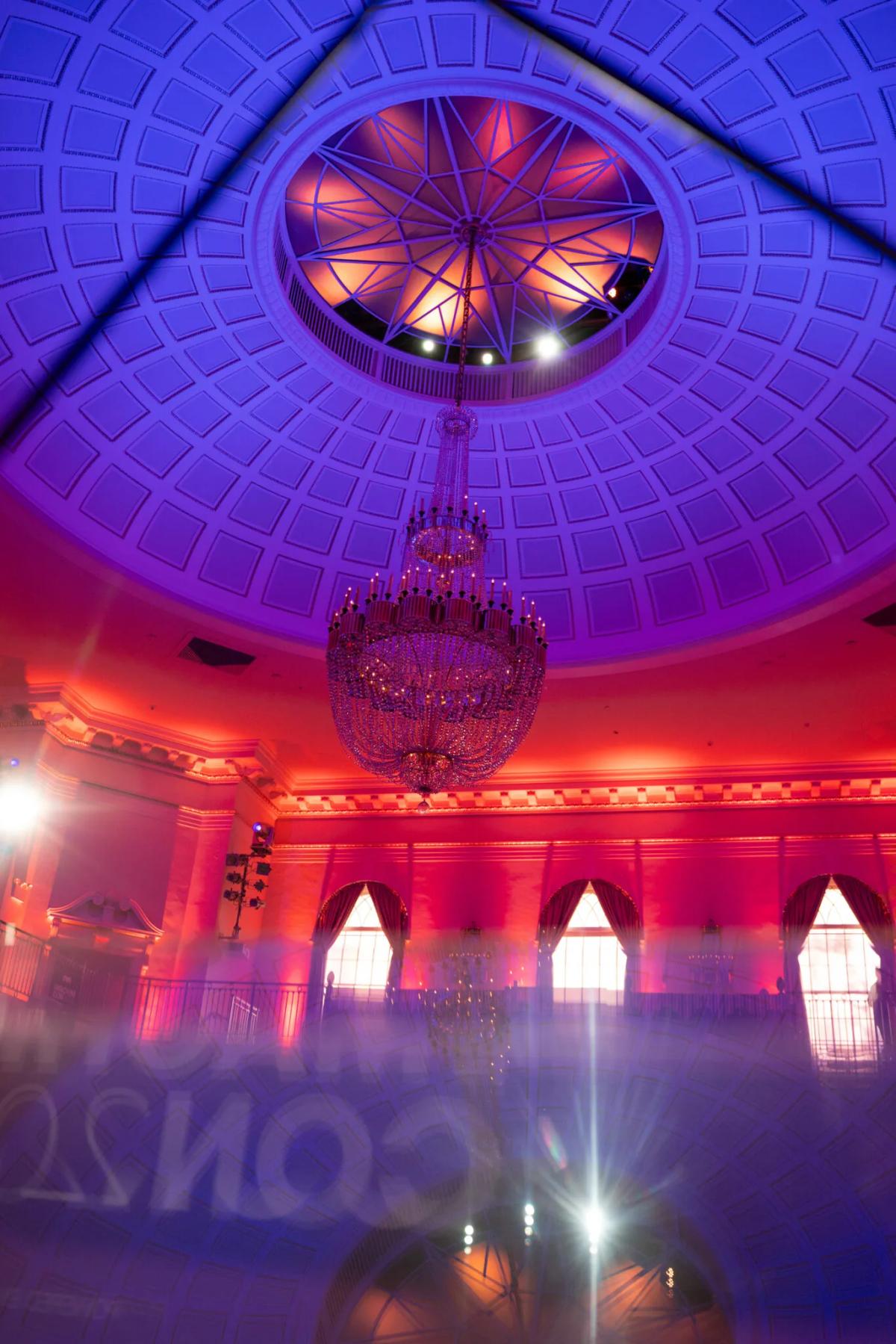 Event hall ceiling and chandelier · 2025